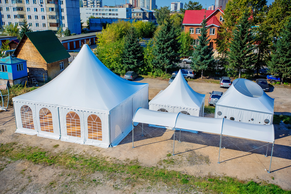 Аренда шатра в Новосибирске шатер Пагода 10x10